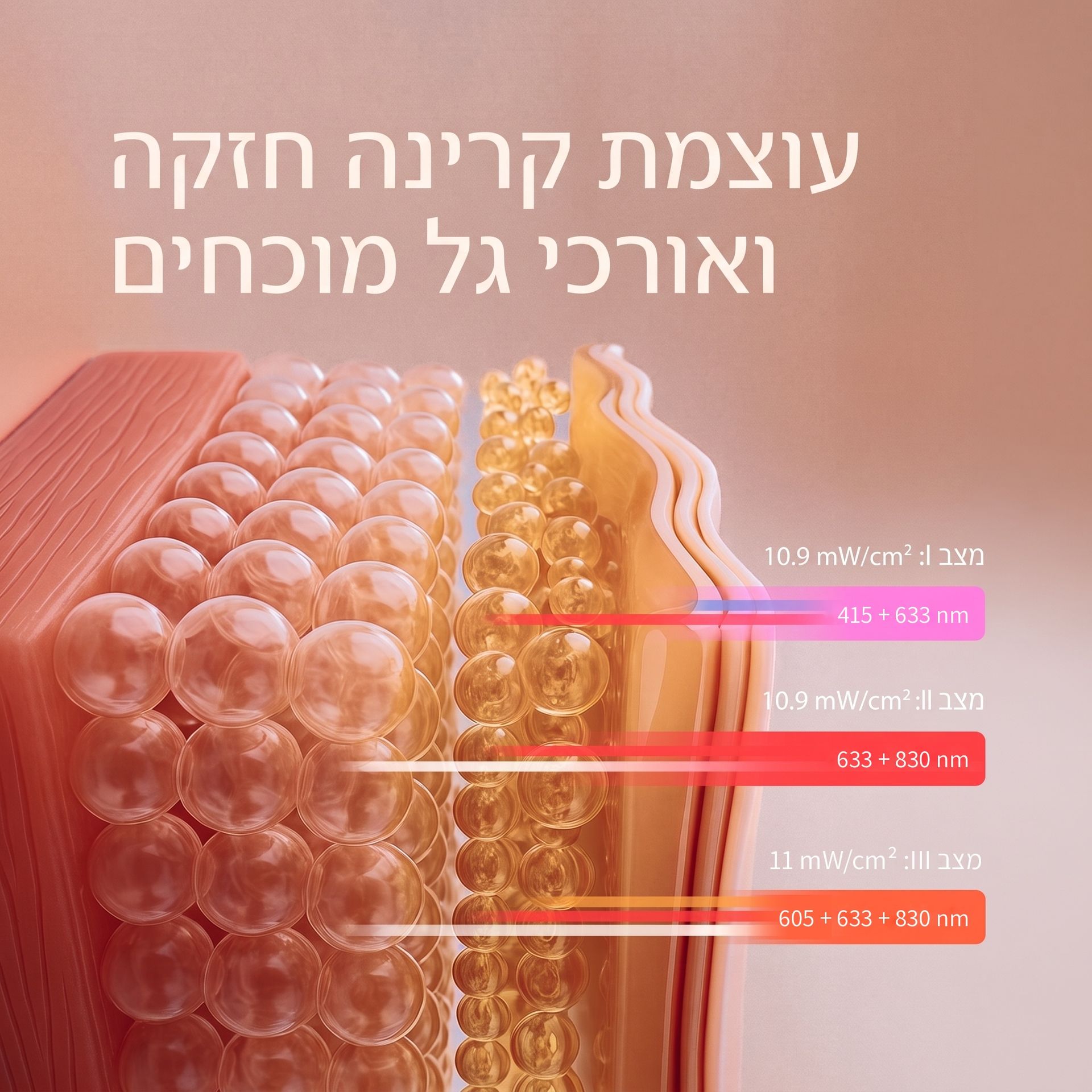 עוצמת קרינה ואורכי גל