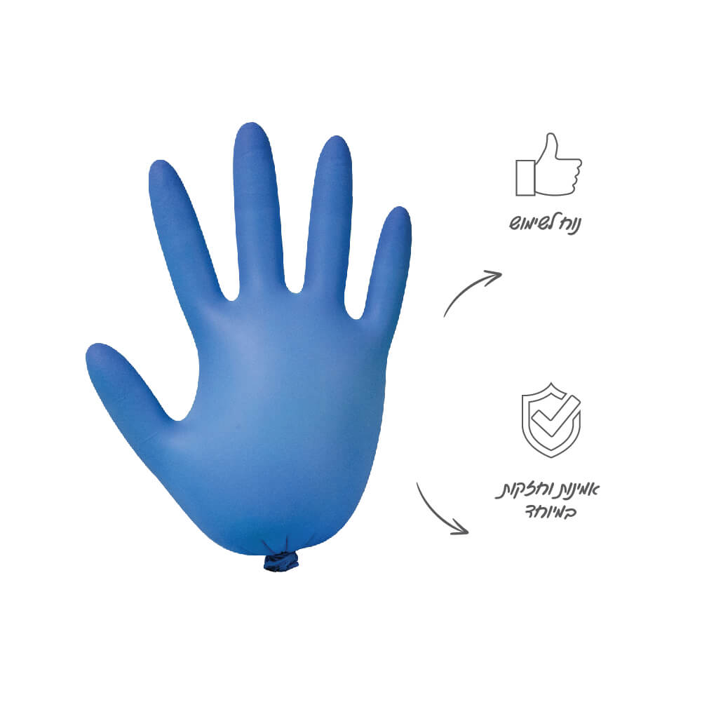 כפפות נטריל כחולות מידה L ס.מדיק יבוא - image_2