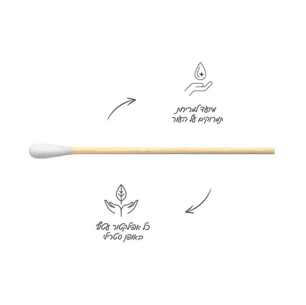 אפליקטור סטרילי 6" - 100 יח' בחב' ס.מדיק יבוא - image_2