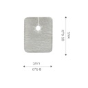 פד 10*8 משונץ עם ציפוי כסף לטרכאוסטומי סטרילי מארז של 50 יחידות - image_2