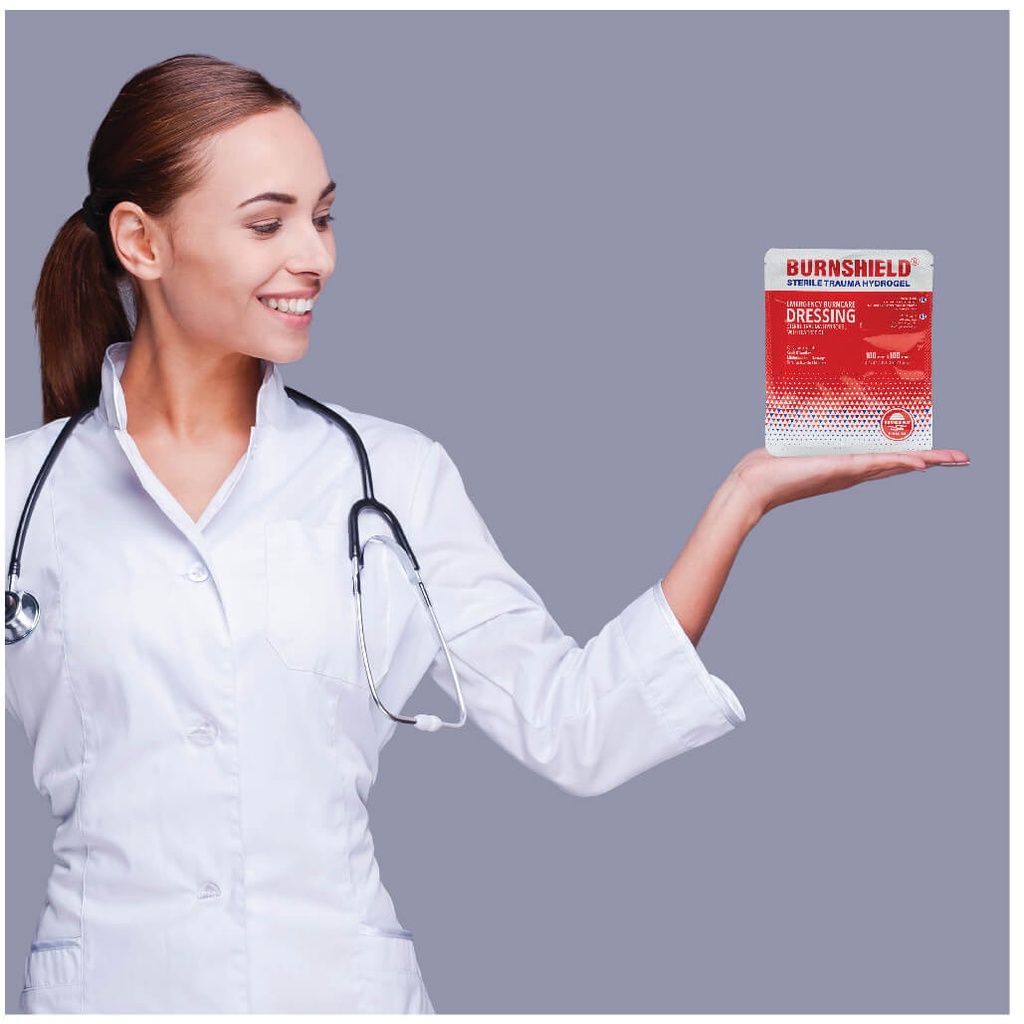 פד גזה לכוויות ברנשילד BURN SHIELD גודל 10X10 ס"מ - image_3