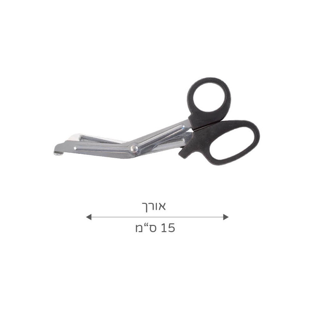 מלע''כ מספריים לחיתוך גודל : 15 ס''מ קטן צבע שחור ייבוא ס.מדיק - image_3