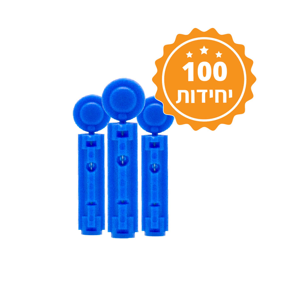 [101202] דוקרנים לעט מד סוכר. 100 יח'. לגלוקומטר. ס.מדיק יבוא