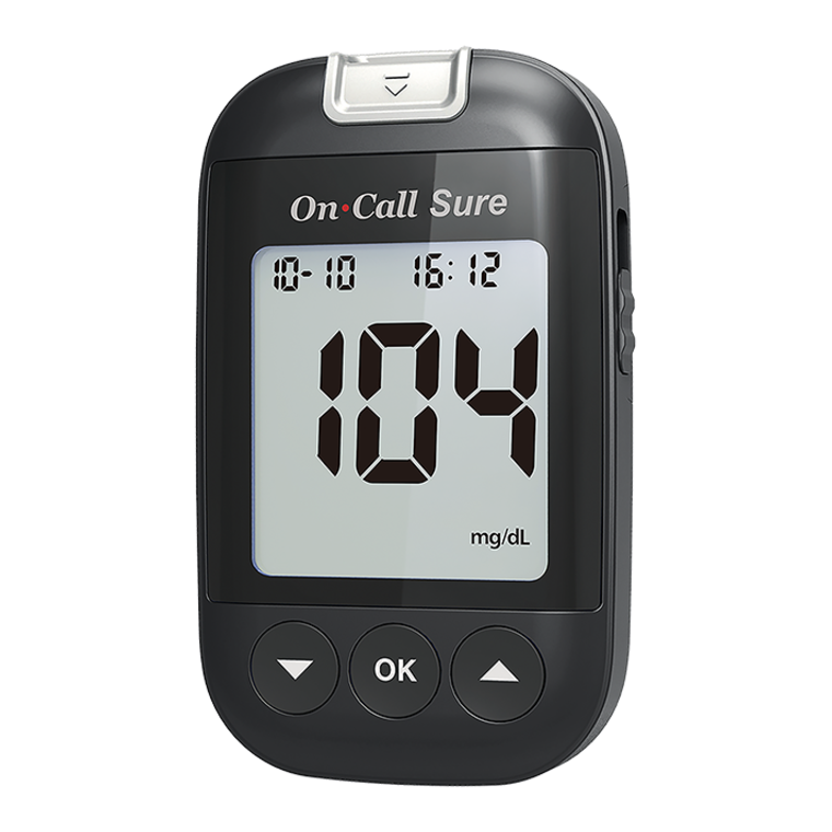 מד סוכר On Call Sure ללא סטיקים. Blood Glucose Meter Kit. מד סוכר + עט דקירה. תקן ISO 15197. ס.מדיק יבוא