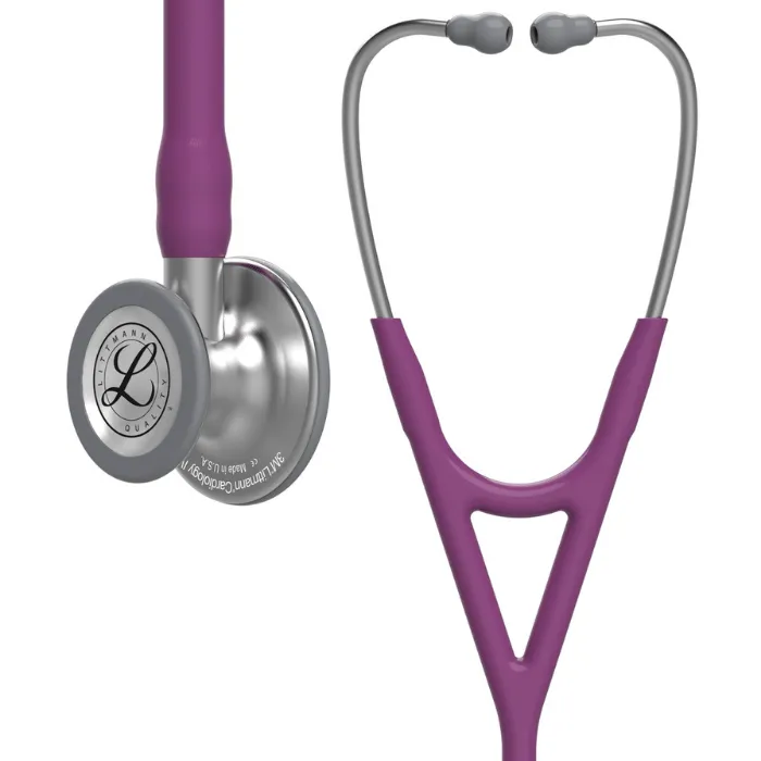 [260844] סטטוסקופ ליטמן 3M™ קרדיולוגי IV. 3M™ Littmann® Cardiology IV™ Stethoscope. צבע סגול שזיף . plum purple . דגם 6156. ראש כפול. אחריות יצרן 5 שנים. יבוא רשמי לישראל.