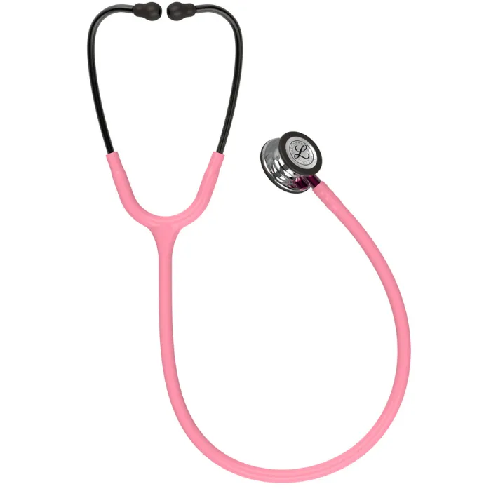 סטטוסקופ ליטמן 3M™ קלאסיק III. 3M™ Littmann® Classic III™ Stethoscope. צבע ורוד פנינה עם ראש בגימור ראי, צוואר סגול וקצה פעמון אדום. Pearl Pink, Mirror Finish, Purple Stem. דגם 5962. ראש כפול. ממברנה מתכווננת. אחריות יצרן 5 שנים. יבוא רשמי לישראל. ס.מדיק יבוא