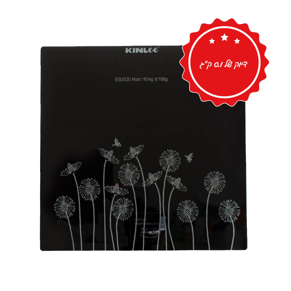 [103208] משקל אדם דיגיטלי. עד 150 ק"ג. הפעלה אוטומטית. כיבוי אוטומטי. ס.מדיק יבוא