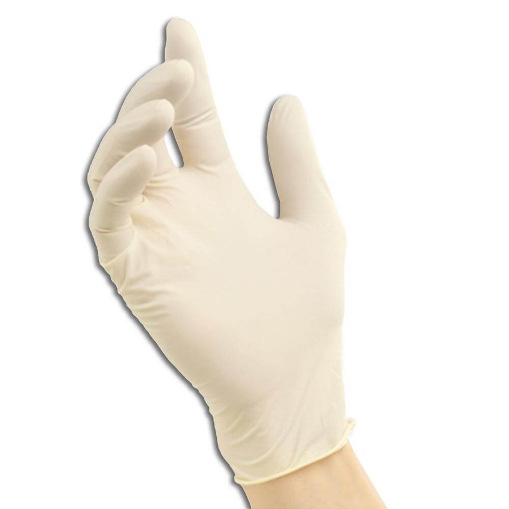 [462812] כפפות לטקס עם טלק. 100 יחידות. Latex Gloves Powdered. מידות S. M. L. XL (M)