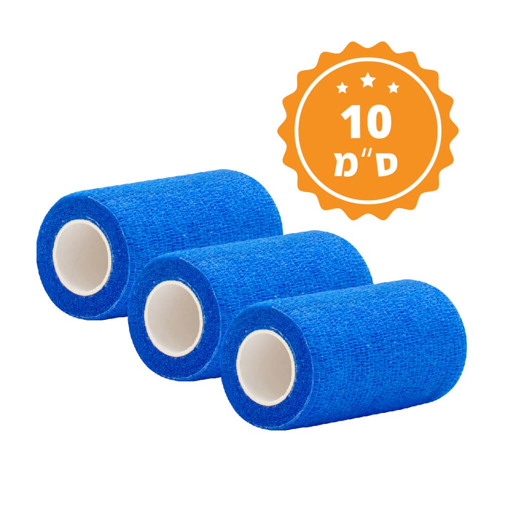תחבושת קובן לספורטאים. Cohesive Bandage Sport. מארז 3 יח'.