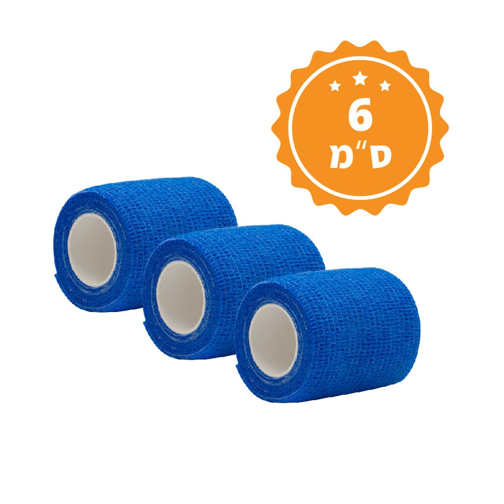 תחבושת קובן לספורטאים. Cohesive Bandage Sport. מארז 3 יח'.