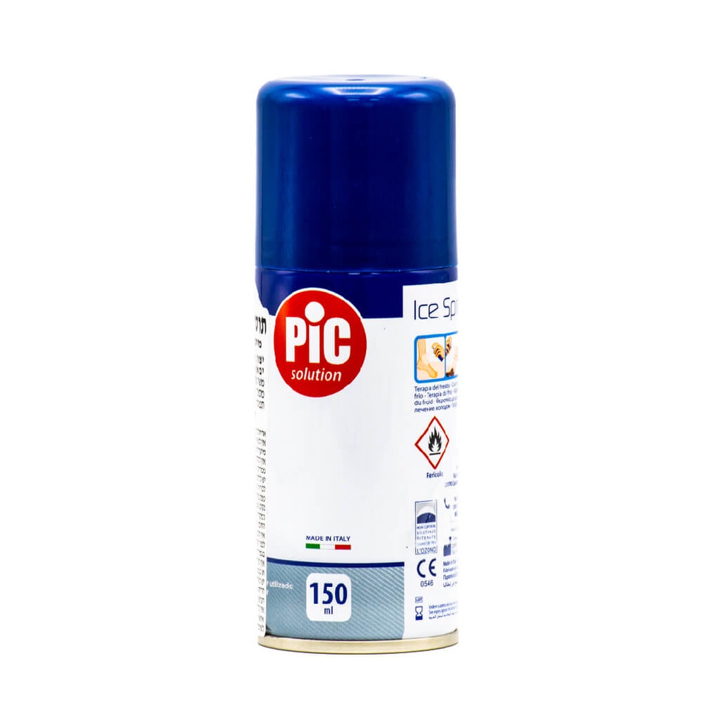 תרסיס ספריי קירור PIC. Cooling Spray. לטיפול מיידי בחבלות, נקעים ופציעות ספורט. 2 גדלים: 150 סמ"ק ו-400 סמ"ק. ס.מדיק יבוא