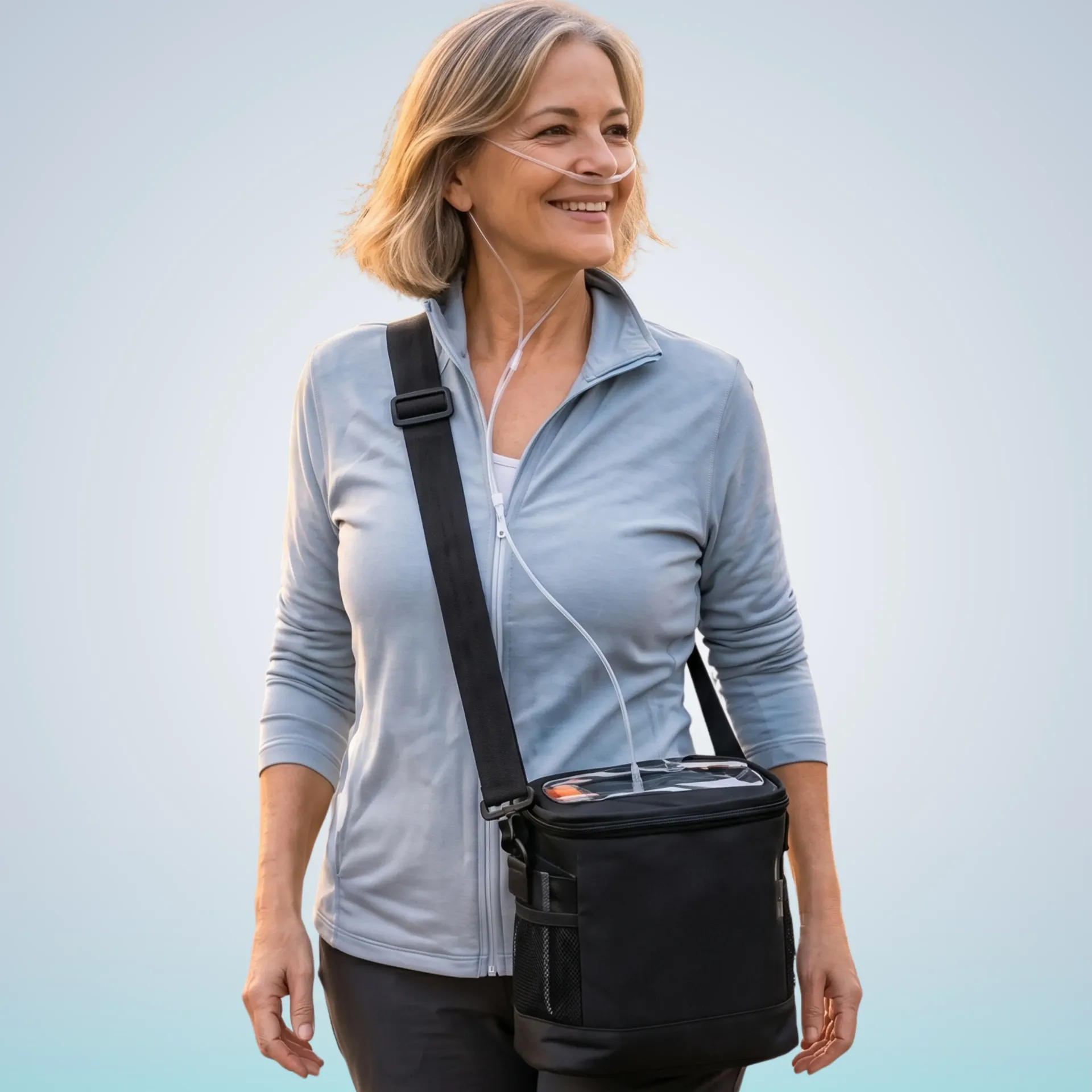 [340423] מחולל חמצן נייד SM7. Portable Oxygen Concentrator. משקל 1.98 ק"ג. עד 7 שעות סוללה. טכנולוגיית Pulse Flow. ס.מדיק יבוא
