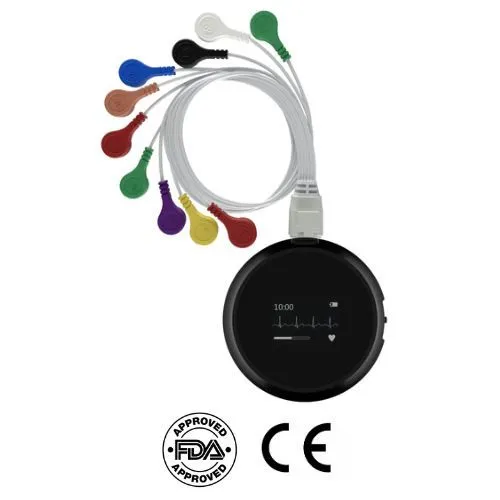 [88853] הולטר מוניטור M12 Holter Monitor. ניטור א.ק.ג. רציף עד 72 שעות. עד 12 לידים. משקל מתחת ל-50 גרם. ניתוח AI, תקן FDA ו-CE. ס.מדיק יבוא