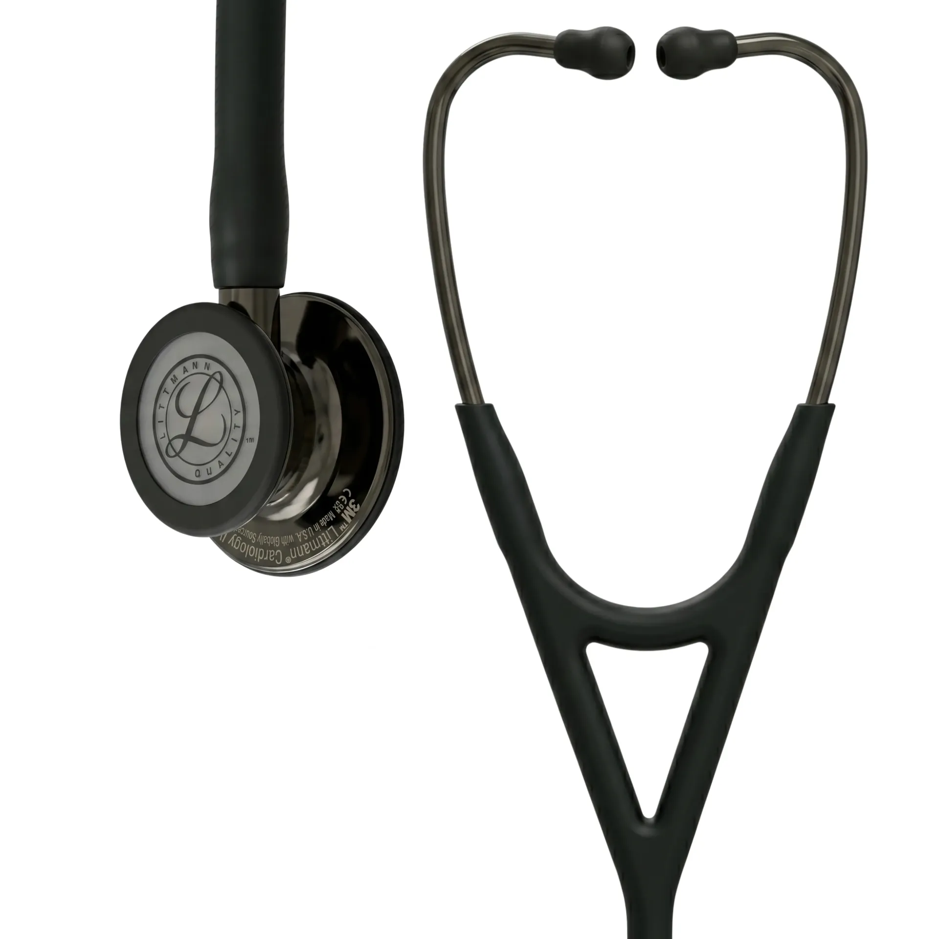 [260869] סטטוסקופ ליטמן 3M™ קרדיולוגי IV. 3M™ Littmann® Cardiology IV™ Stethoscope. צבע שחור גימור עשן. Black Smoke Finish. דגם 6232. ראש כפול. אחריות יצרן 5 שנים. יבוא רשמי לישראל.