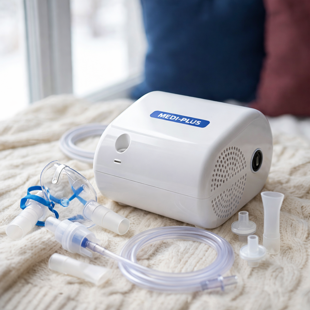 מכשיר אינהלציה MEDI PLUS. נבוליזר. למבוגרים, ילדים ותינוקות. לכל גיל. ס.מדיק יבוא