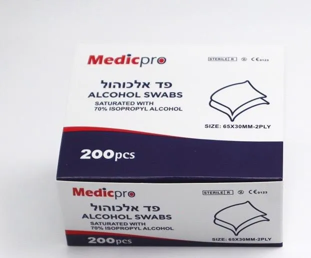 [461012] פד אלכוהול לחיטוי 70%. Alcohol Swabs  Isopropyl  יח (100)