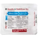 ערכת מחט EZ-IO עם חבישת ייצוב, 25 מ"מ 15G, כחול (יחידה). EZ-IO Needle + Stabiliser Kit 25mm 15G Blue. למבוגרים וילדים 40 ק"ג ומעלה. תואם מקדחת EZ-IO. מבית Teleflex. ס.מדיק יבוא
