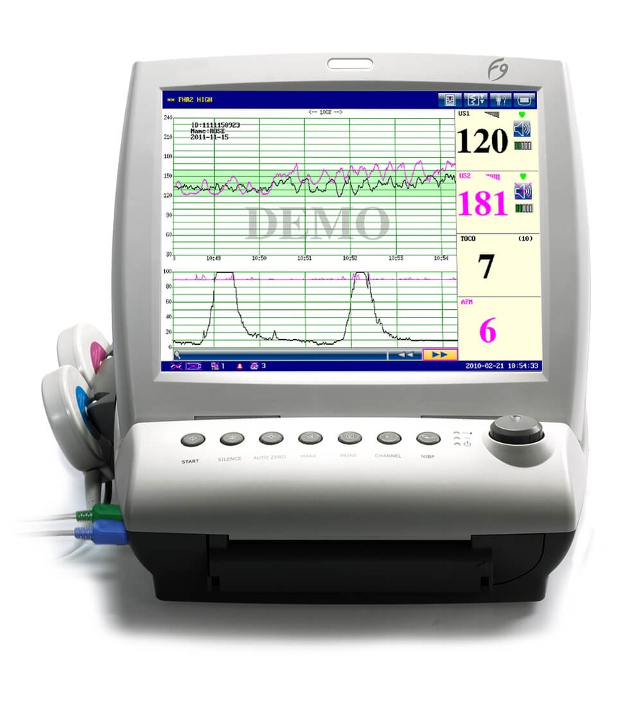 מוניטור עוברי EDAN F9. תאומים. פרמטרים אימהיים. מסך מגע 12.1". SpO2, NIBP, ECG. ס.מדיק יבוא