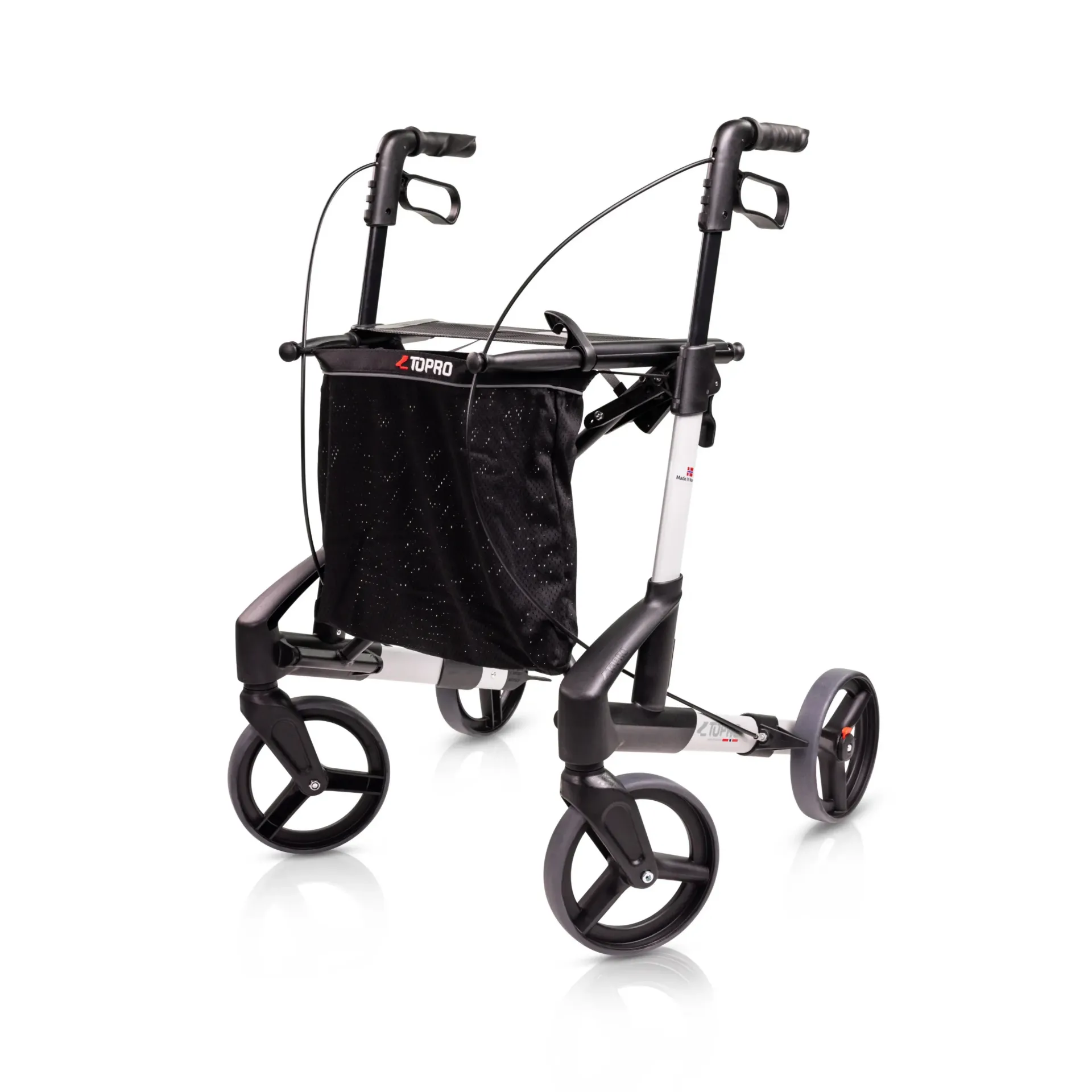 רולטור טרויה קלאסי מתקפל 4 גלגלים. TOPRO Troja Classic Medium. תוצרת נורווגיה. עד 165 ק"ג. משקל 6.8 ק"ג. ס.מדיק יבוא