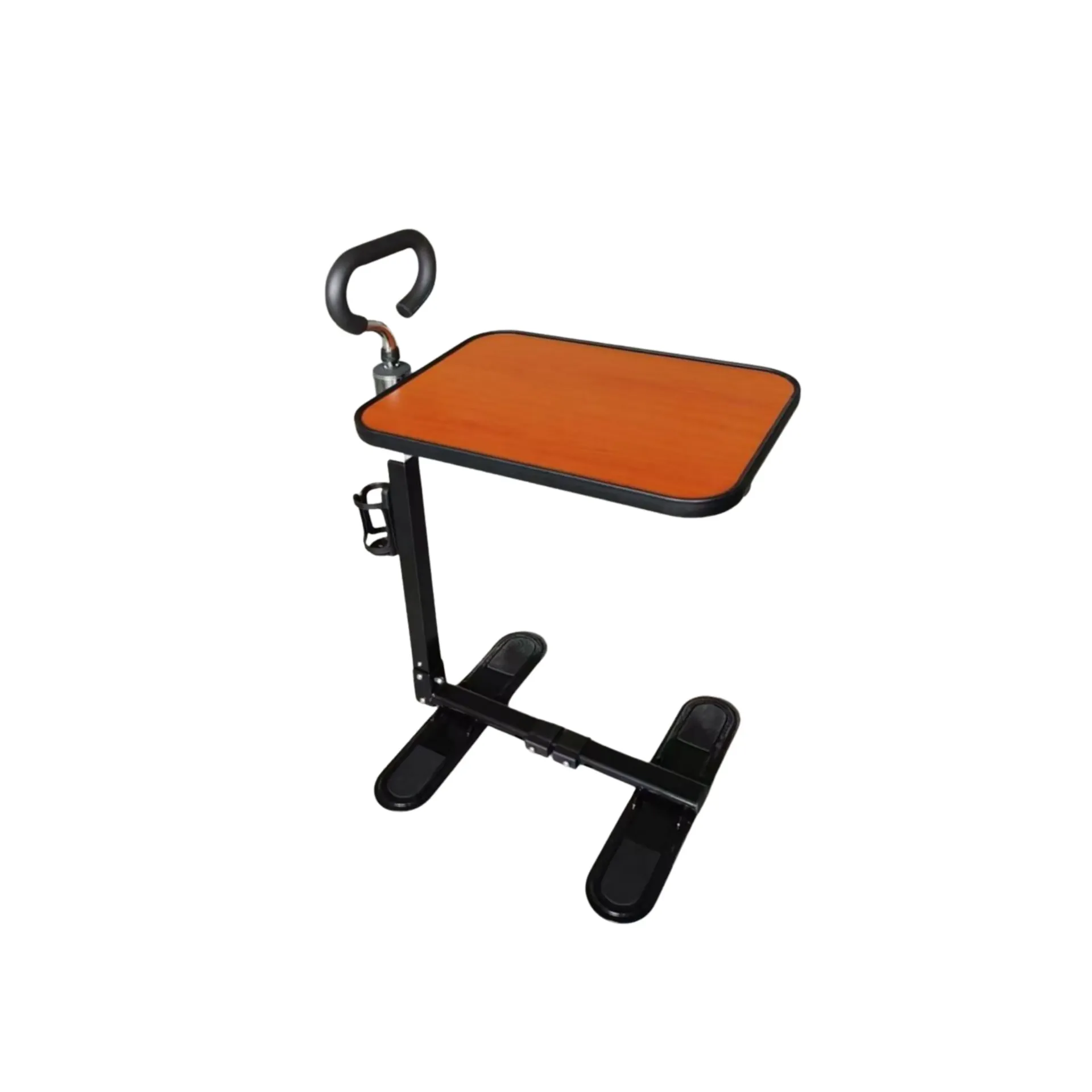 [381013] אחות אילמת מסתובבת עם ידית קימה. Rotating Overbed Table with Standing Handle. מגש מסתובב 360°. התקנה ללא כלים. ס.מדיק יבוא