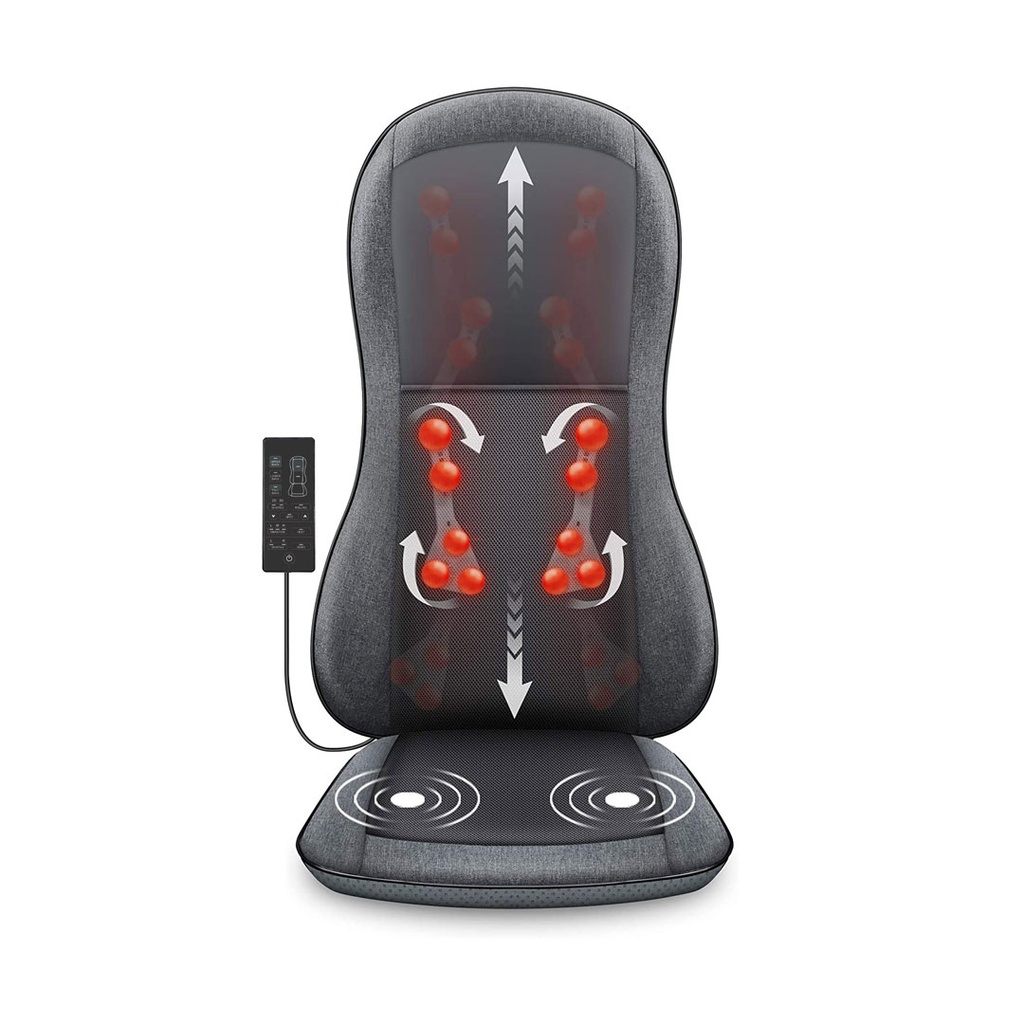 מושב עיסוי שיאצו לגב מלא. Carbon BMS-10. עיסוי 3D על מסילה. חימום אינפרא ורטט