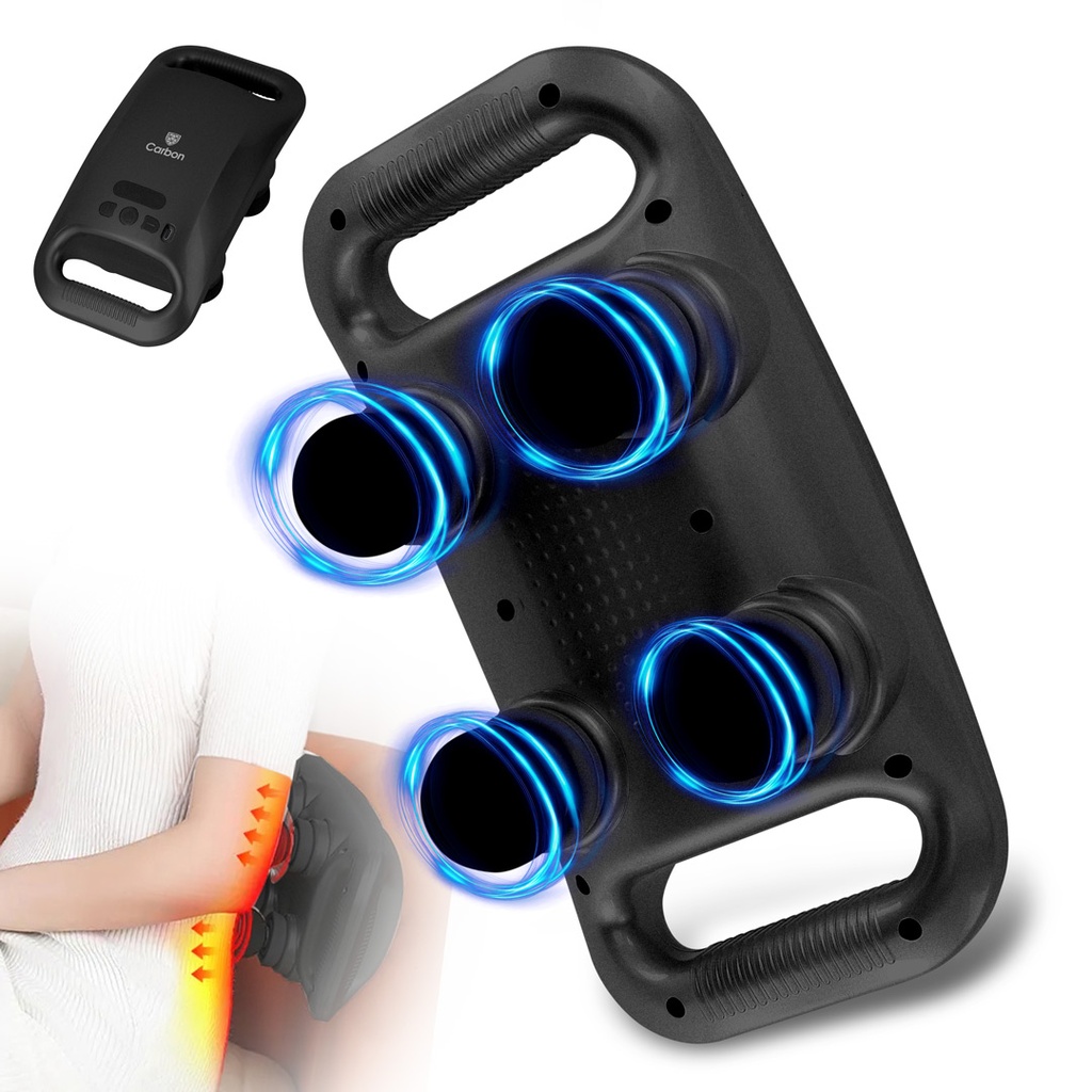 אקדח עיסוי 4 ראשים נטען. Carbon Maximus. עד 3200 סל"ד. 6 מהירויות. סוללה עד שעתיים