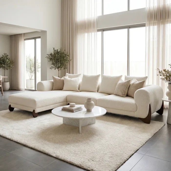 [990307] ספה פינתית דגם קאמילה. Camila Corner Sofa. 300×200 ס״מ. בד וגוון לבחירה
