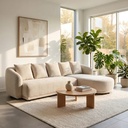 ספה פינתית דגם רויאל. Royal Corner Sofa. 300×190 ס״מ. בד וגוון לבחירה