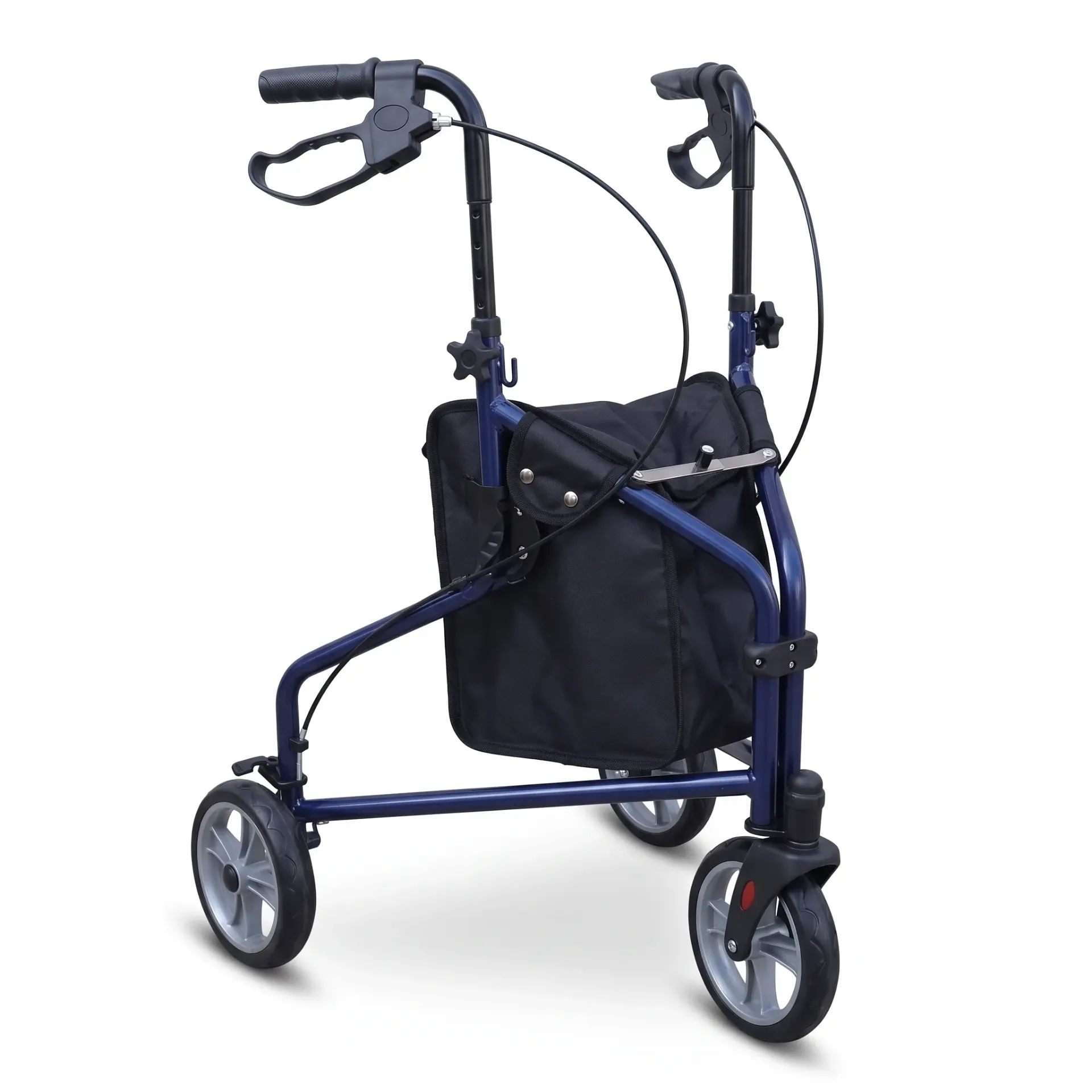 רולטור 3 גלגלים קל משקל עם תיק נשיאה. 3-Wheel Rollator. גלגלים 8 אינץ', בלמי חניה, מתקפל. ס.מדיק יבוא