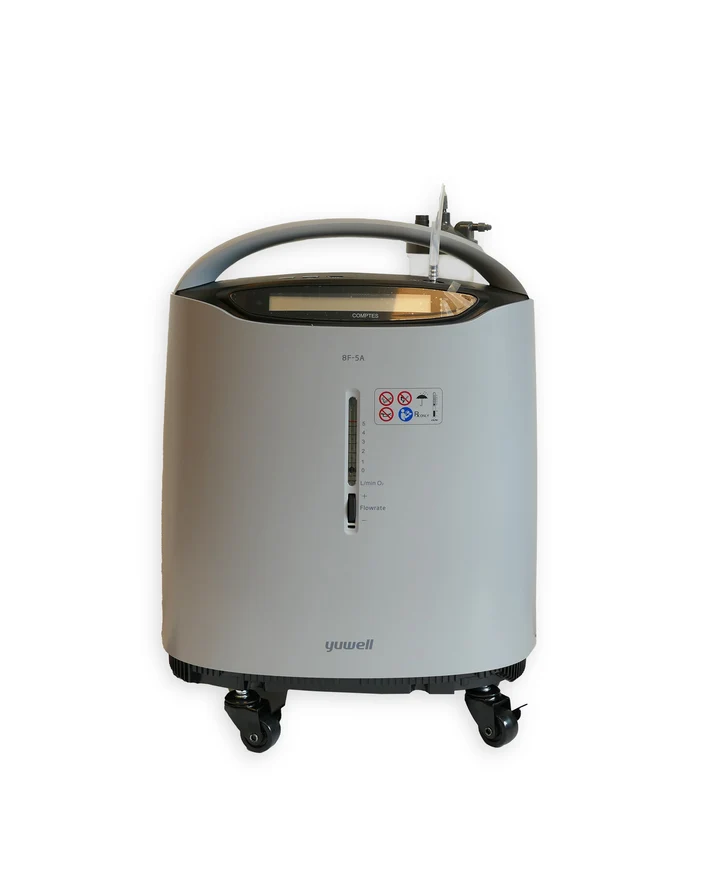 מחולל חמצן נייח Yuwell 8F-5A. Oxygen Concentrator. זרימה רציפה 0.5 עד 5 ליטר לדקה, לשימוש ביתי רציף. ס.מדיק יבוא