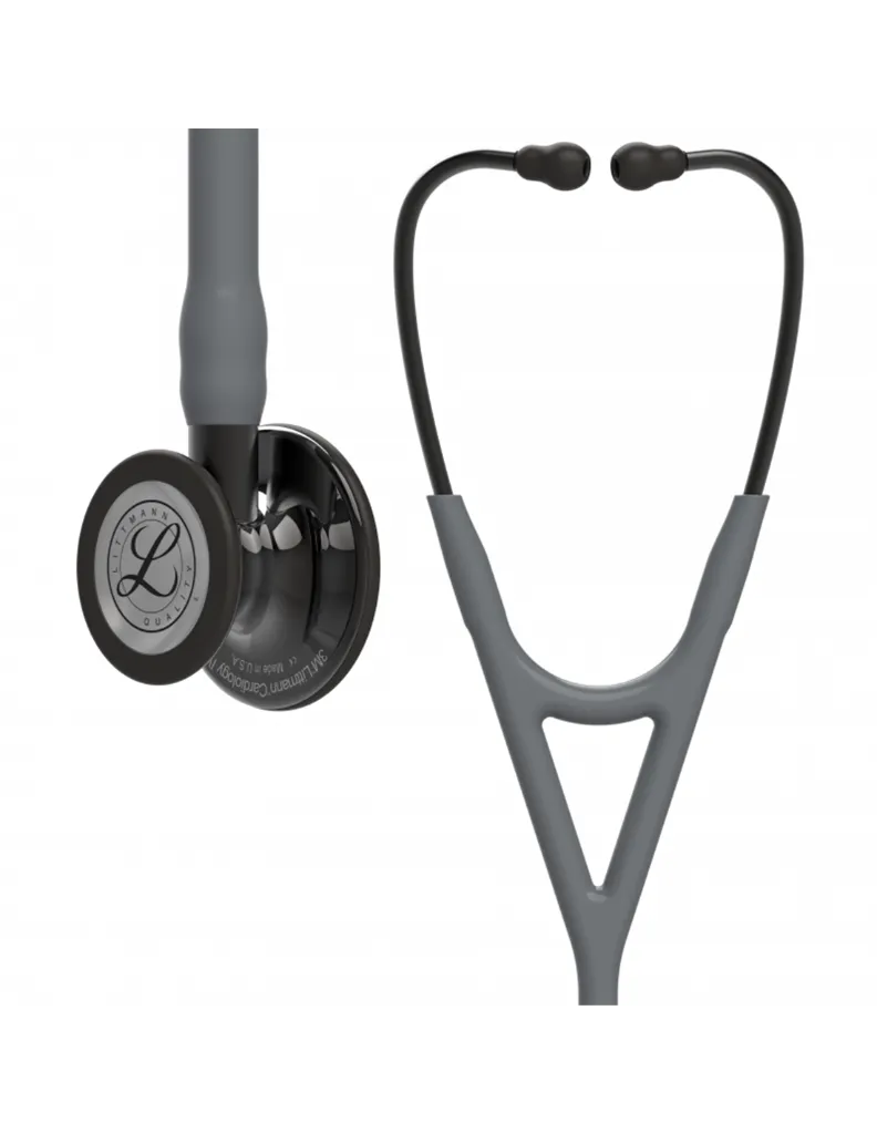 [261406] סטטוסקופ ליטמן 3M™ קרדיולוגי IV. 3M™ Littmann® Cardiology IV™ Stethoscope. צבע אפור מושחר גימור עשן. Gray Smoke Finish. דגם 6238. ראש כפול. אחריות יצרן 5 שנים. יבוא רשמי לישראל.