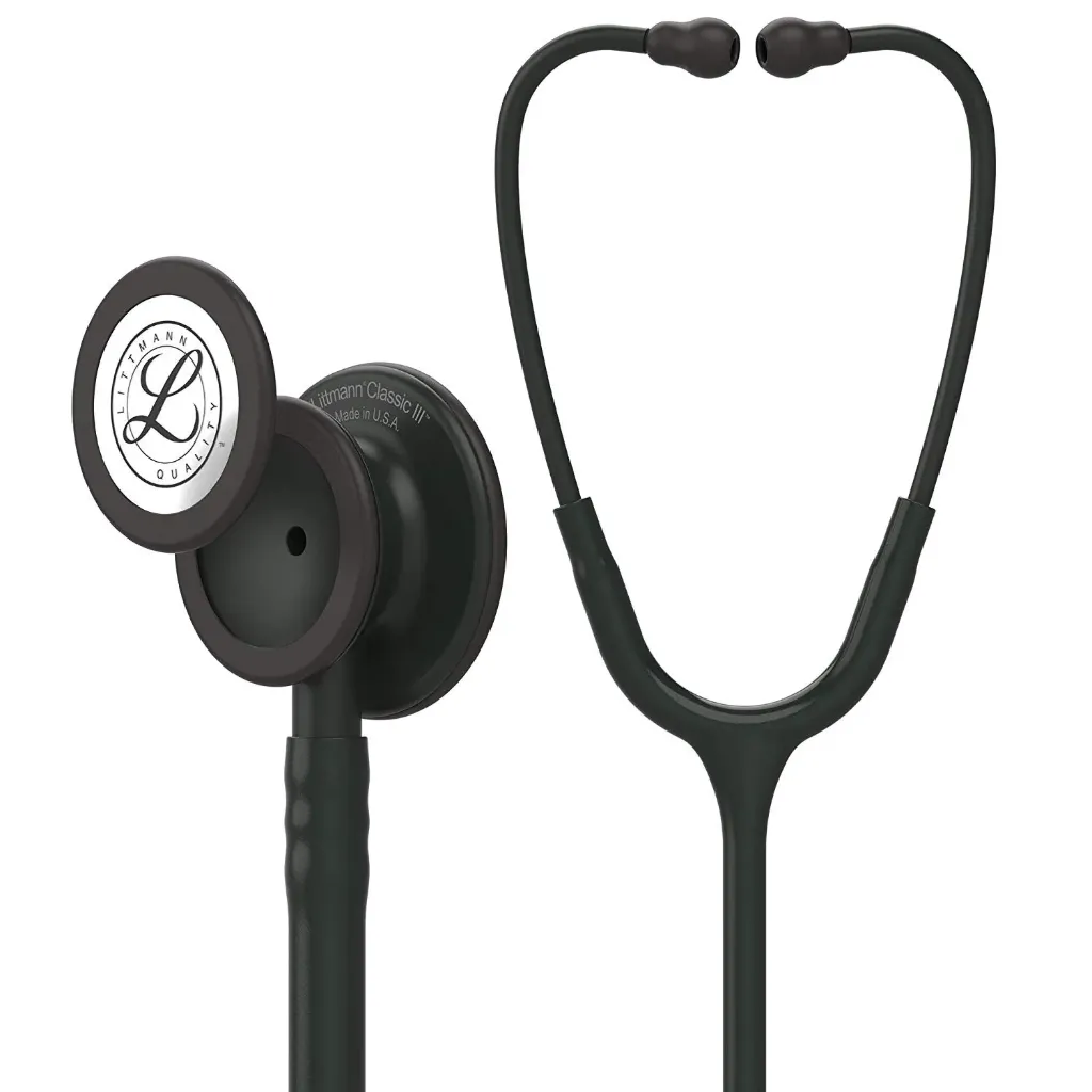 [260816] סטטוסקופ ליטמן 3M קלאסיק III. 3M™ Littmann® Classic III™ Stethoscope. צבע בלאק אדישן. Black Edition color . דגם 5803. ממברנה כפולה. אחריות יצרן 5 שנים. יבוא רשמי לישראל.
