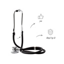 סטטוסקופ רפפורט. Sprague Rapport Stethoscope. עיצוב צינור כפול וראש כפול. לרופאים, אחיות וחובשים. ס.מדיק יבוא