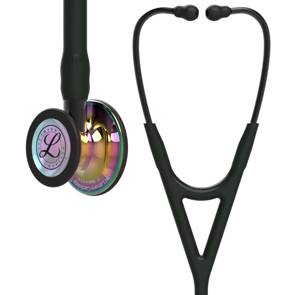 [261425] סטטוסקופ ליטמן 3M™ קרדיולוגי IV. 3M™ Littmann® Cardiology IV™ Stethoscope. צבע זהב שחור. Black Gold. דגם 6240. ראש כפול. אחריות יצרן 7 שנים. יבוא רשמי לישראל.