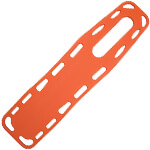 [300410] קרש גב פלסטיק כתום לקיבוע עמוד שדרה. Plastic Spine Board. כולל רצועות ביטחון ואוזני נשיאה. עמיד למים. ס.מדיק יבוא
