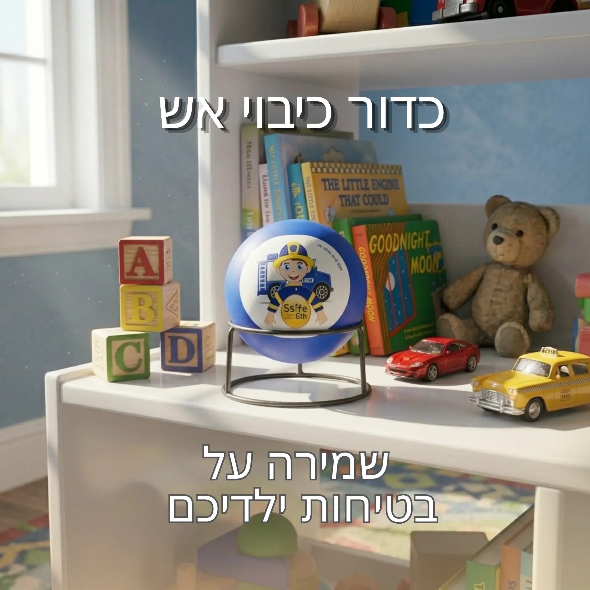 [420205] כדור כיבוי אש SAFE BALL בנים. 1.3 ק"ג. חיי מדף 5 שנים. הפעלה תוך 3 שניות. שריפות A, B, C, E. ס.מדיק יבוא