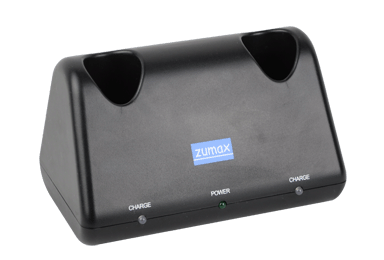 [460026] מטען שולחני כפול 2 ידיות Zumax. שחור. Double Desktop Charger. ס.מדיק יבוא
