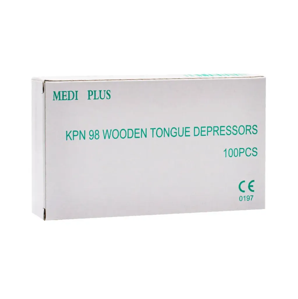 [460054] לשוניות עץ לבדיקת גרון. Wooden Tongue Depressors. 100 יחידות. ס.מדיק יבוא