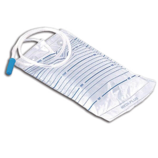 שקית שתן סטרילית 2 ליטר עם ברז ריקון. Sterile Urine Collection Bag 2L with Drain Tap. חיבור לקטטר. צינור 85 ס"מ. חד-פעמית. ס.מדיק יבוא