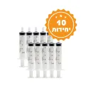 מזרק סטרילי ללא מחט. Sterile Syringe (Needle-Free). 100 יח'. נפחים 1. 2.5. 3. 5. 10 mL
