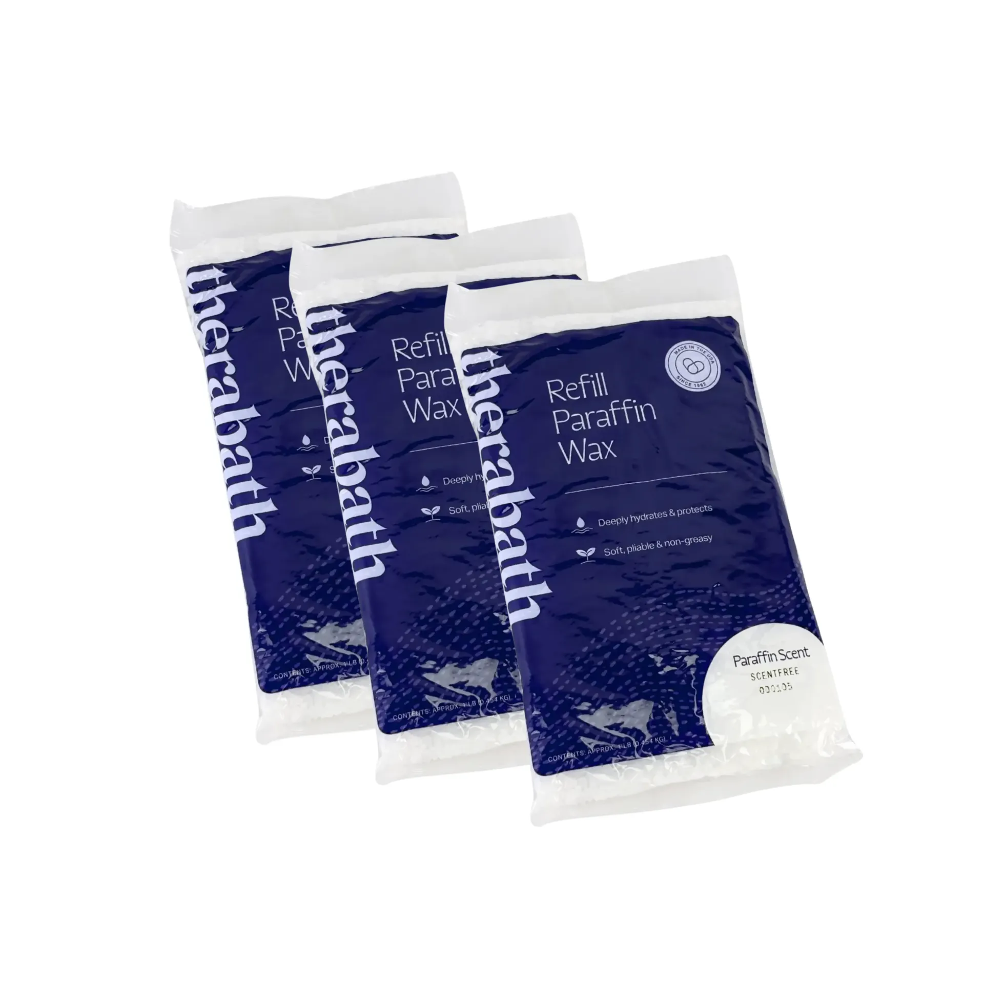 [180403] שקית פראפין THERABATH ללא ריח. Paraffin Wax Refill. תוצרת ארה"ב. שקית בודדת לאמבט פראפין. ס.מדיק יבוא
