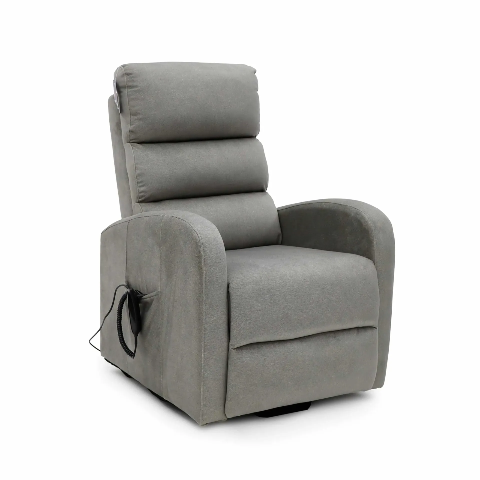כורסת קימה חשמלית עם מנוע אחד. UP Electric Lift Chair. עד 110 ק"ג. רוחב מושב 53 ס"מ. ריפוד קטיפה אפור. 5 שנות אחריות. ס.מדיק יבוא