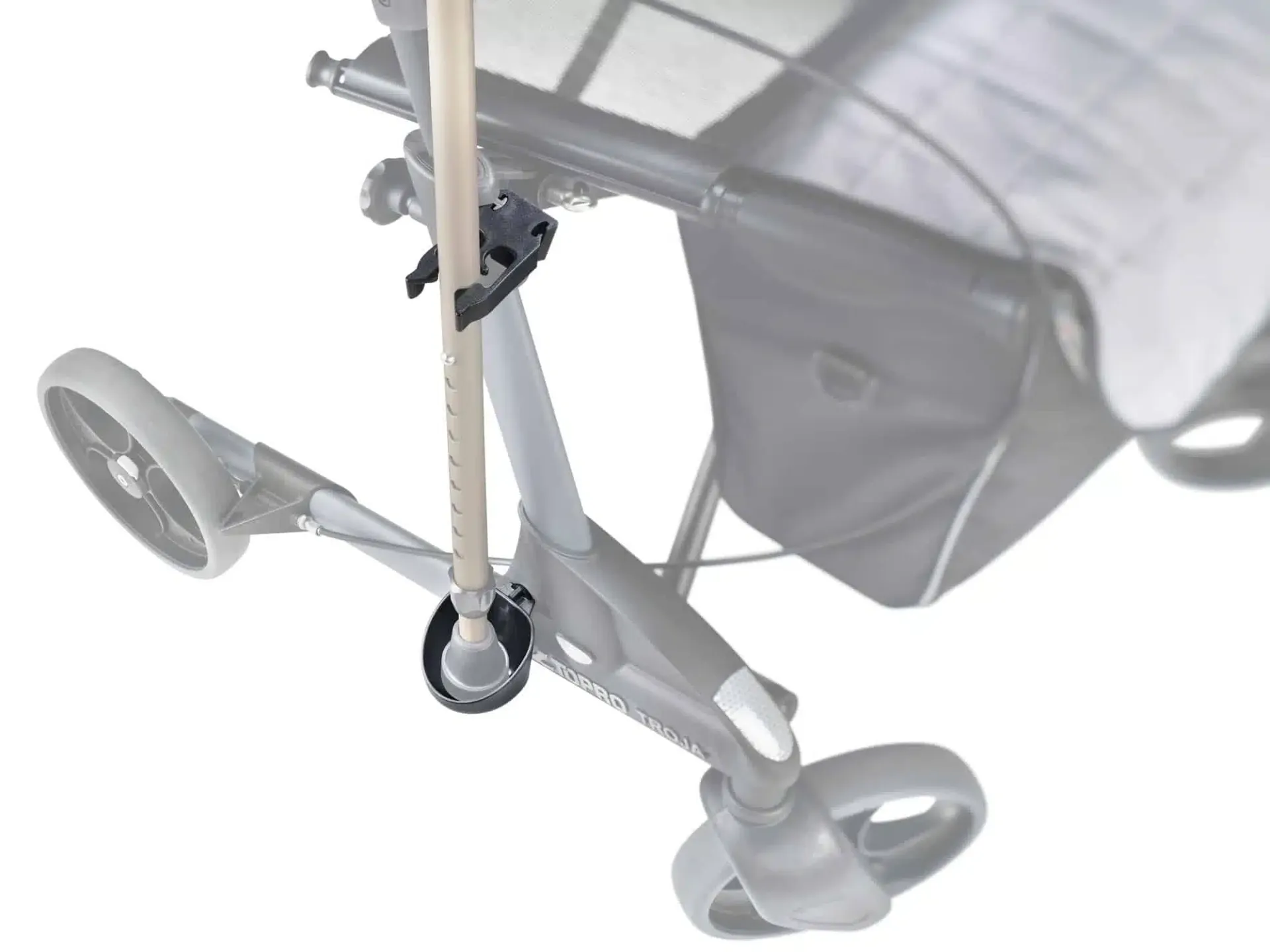 מחזיק מקל הליכה / קב לרולטור. TOPRO Stick Holder. מתאים לטרויה קלאסי ו-2G. התקנה בצד ימין או שמאל. ס.מדיק יבוא