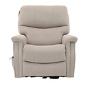 כורסת קימה חשמלית ומסאז' REVOLUTION. Electric Lift Massage Recliner. 2 מנועים גרמניים. ויברציות בישיבה וברגליים. חימום בגב התחתון. רוחב מושב 56 ס"מ. עד 150 ק"ג