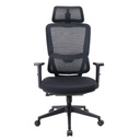 כיסא מנהל ארגונומי גב רשת. Carbon Ather. משענת ראש מתכווננת. תמיכת גב תחתון. עד 135 ק"ג