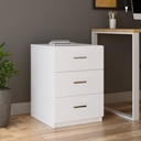 שידת 3 מגירות Mara VO3. לבן. 44.5 x 46.6 x 62 ס"מ