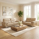 ספה תלת ודו מושבית דגם ג׳נובה. Genova 3+2 Sofa Set. מערכת ישיבה 2+3. בד וגוון לבחירה